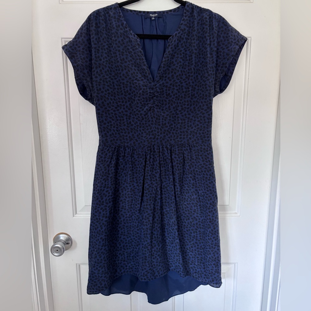 Madewell 100% Silk Patterned Mini Dress